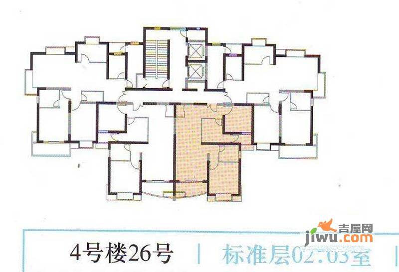 馥敦坊2室2厅1卫99.9㎡户型图