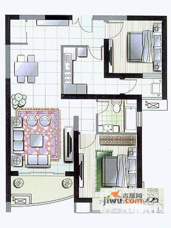 馥敦坊3室2厅1卫99.9㎡户型图