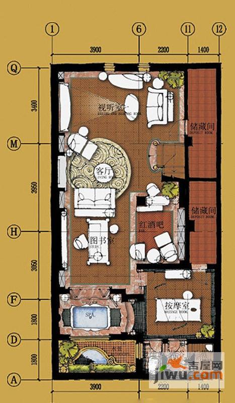 上置绿洲香岛原墅6室4厅2卫158.2㎡户型图