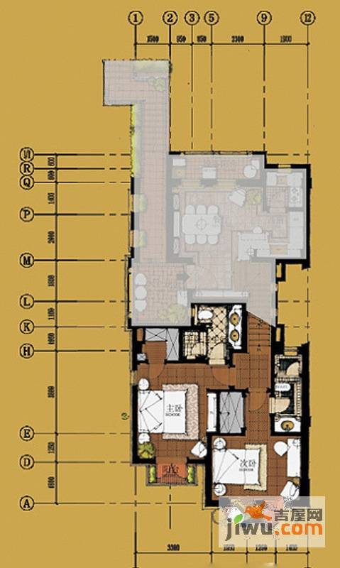 上置绿洲香岛原墅6室4厅2卫158.2㎡户型图