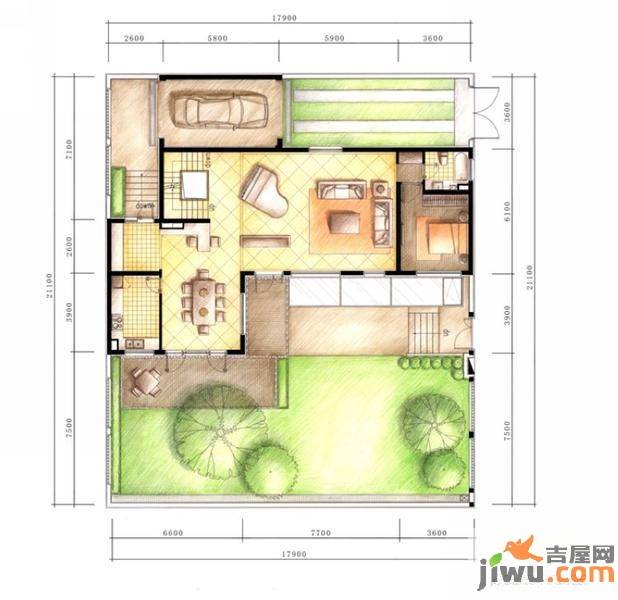 浦江华侨城别墅4室2厅4卫229㎡户型图