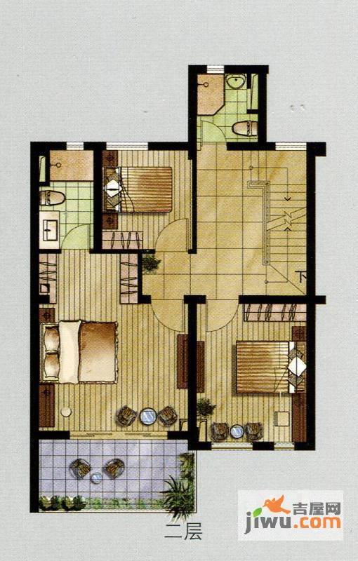 临港蓝色城邦别墅3室0厅2卫160㎡户型图