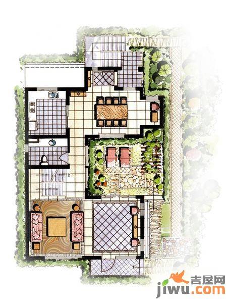 英郡雷丁5室2厅4卫232㎡户型图