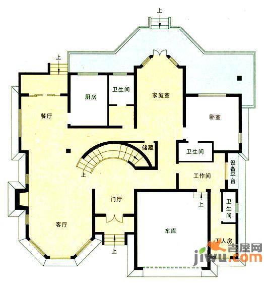 昌鑫花园四期5室2厅4卫349.8㎡户型图