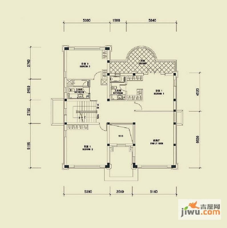 四季雅苑别墅6室2厅6卫394㎡户型图