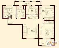 中海御景熙岸3室2厅2卫89㎡户型图