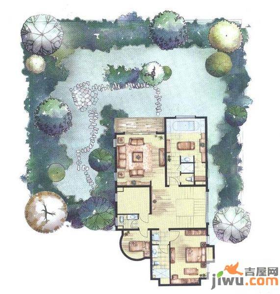 上海合生国际花园3室2厅3卫383㎡户型图