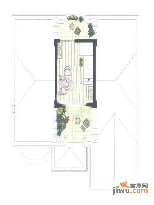 上海高尔夫社区3室4厅3卫287㎡户型图