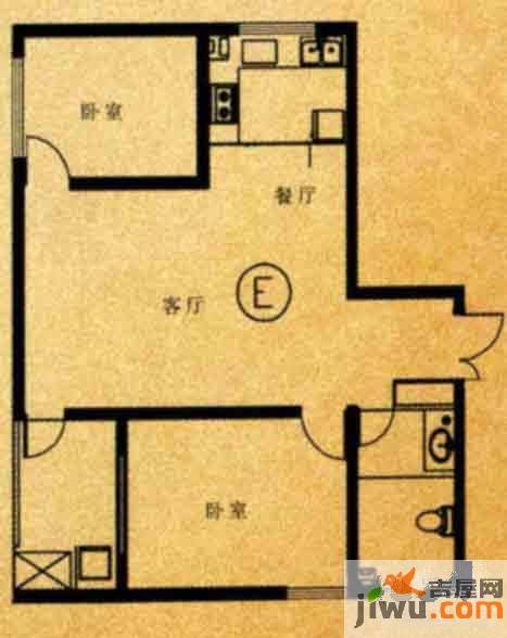 东方海岸2室2厅1卫112.4㎡户型图