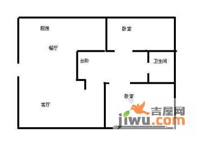 新港天都花园2室2厅1卫户型图