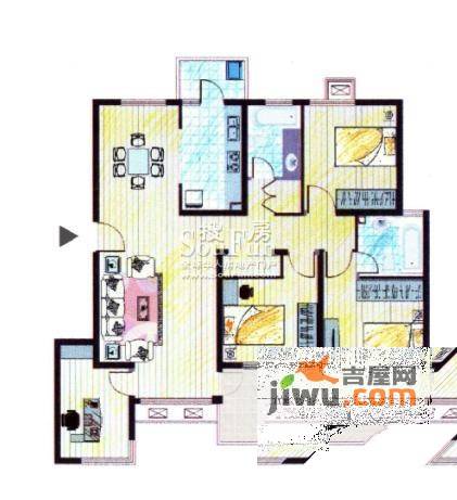 湖山新意3室2厅2卫139㎡户型图