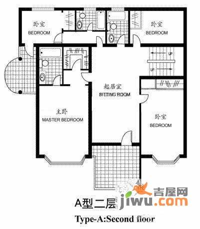 银丽高尔夫别墅4室2厅3卫户型图