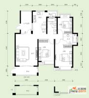 湘江世纪城3室2厅2卫138㎡户型图