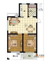 江南铭庭2室2厅1卫89㎡户型图