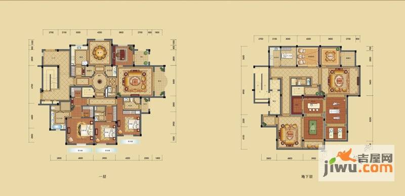 绿城英溪桃源4室2厅4卫275㎡户型图