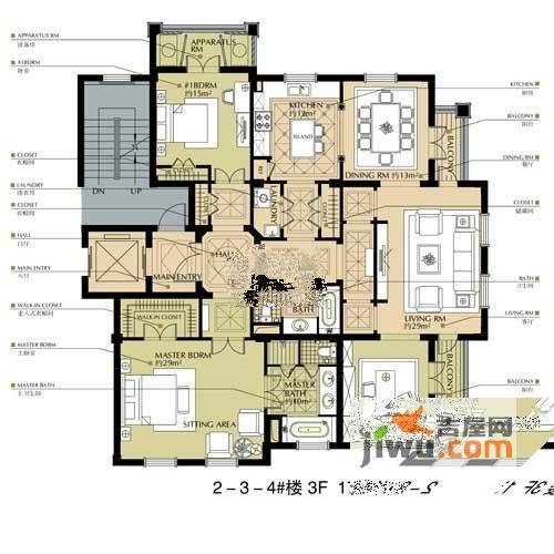 西溪望庄3室2厅2卫174.9㎡户型图