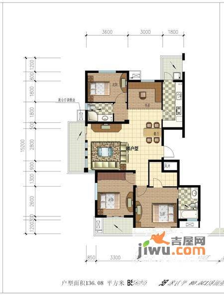 江南文苑普通住宅89㎡户型图