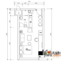 福雷德广场1室2厅1卫户型图