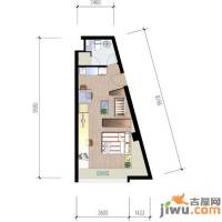 福雷德广场2室2厅1卫48.3㎡户型图