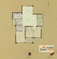 观邸国际寓所3室2厅2卫130㎡户型图