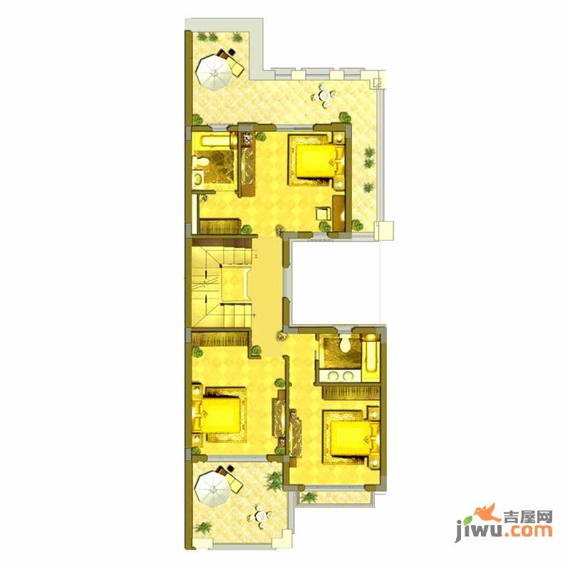 大华西溪风情悦宫5室2厅4卫286㎡户型图