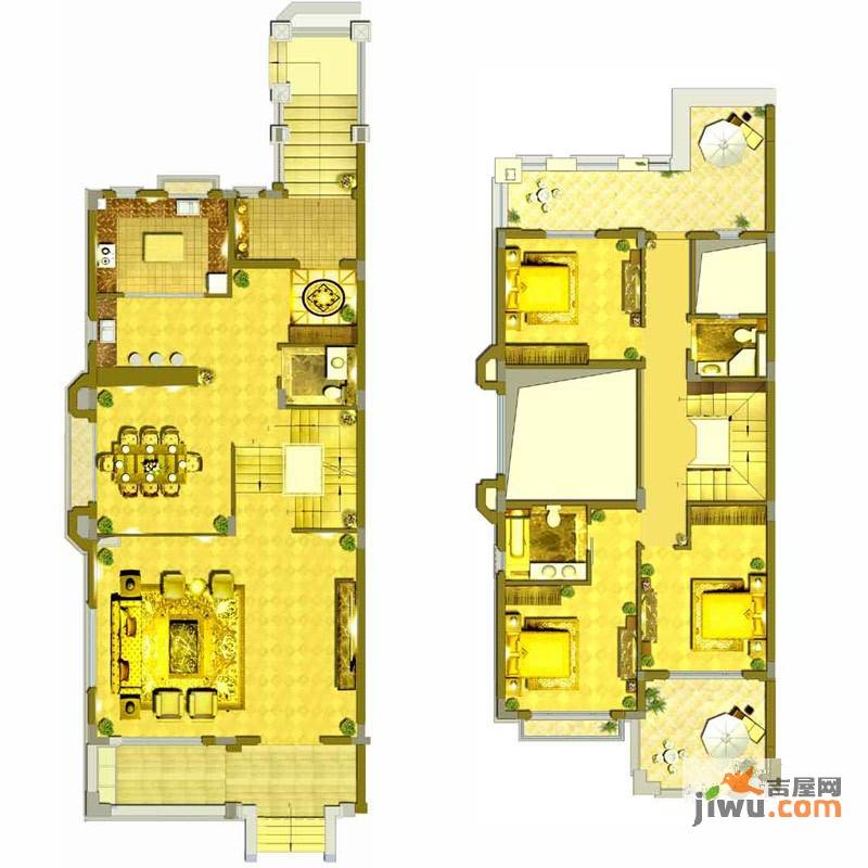 大华西溪风情悦宫5室2厅4卫316㎡户型图