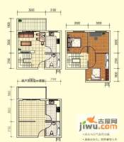 金鑫御江名苑3室1厅1卫50.2㎡户型图