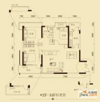 左岸美邻3室2厅1卫97.6㎡户型图