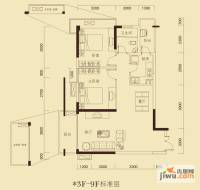 左岸美邻2室2厅1卫93.8㎡户型图