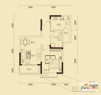 左岸美邻1室2厅1卫63.4㎡户型图