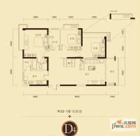 左岸美邻3室2厅2卫124.9㎡户型图