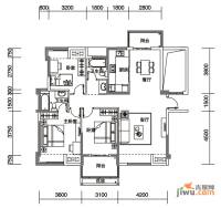 青城国际3室2厅2卫123.4㎡户型图