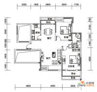 青城国际2室2厅1卫99.5㎡户型图