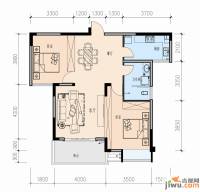 金燕虹景新都2室2厅1卫91㎡户型图