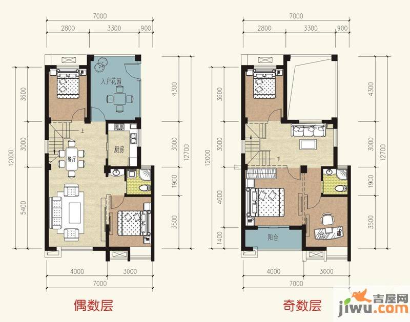 金龙百灵景都5室2厅2卫173.8㎡户型图