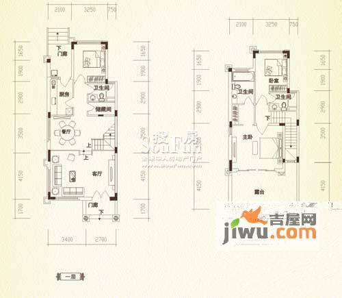 恒大金碧天下3室2厅3卫172㎡户型图