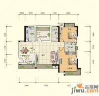 广电江湾新城2室2厅2卫108㎡户型图
