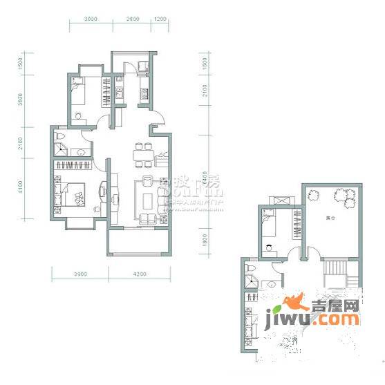 佳阳公园一号4室2厅3卫136.9㎡户型图