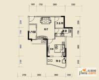 光谷东郡1室1厅1卫55.3㎡户型图