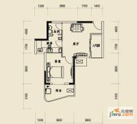 光谷东郡1室1厅1卫57.1㎡户型图