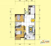 新城俊园2室2厅1卫89.8㎡户型图