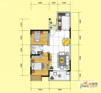 新城俊园2室2厅1卫89.8㎡户型图