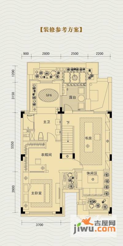 博轩园4室2厅3卫245㎡户型图