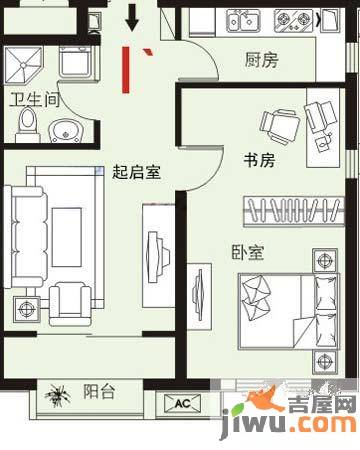 宝利新都汇1室1厅1卫户型图