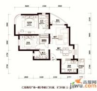 仁恒海河广场2室2厅2卫116.4㎡户型图