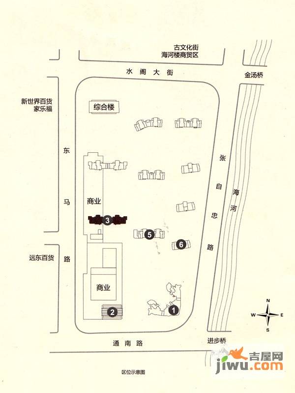 仁恒海河广场位置交通图图片