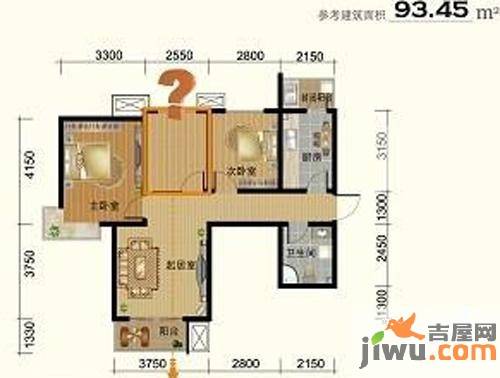 盛星东海岸3室1厅1卫93.5㎡户型图