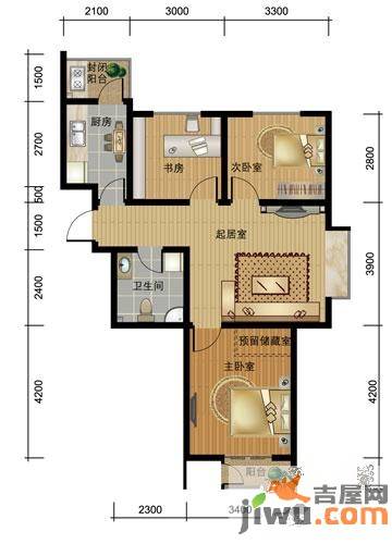 盛星东海岸3室1厅1卫87.9㎡户型图