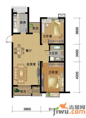 盛星东海岸2室2厅0卫93㎡户型图