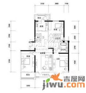 万通新城国际3室2厅2卫户型图